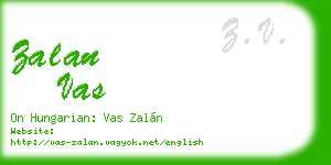 zalan vas business card
